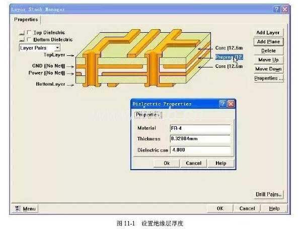 设置绝缘层厚度