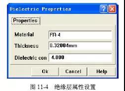 绝缘层属性设置